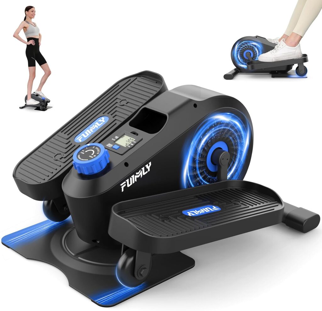 Under Desk Elliptical Bike Pedal Exerciser, 2 in 1 Seated/Standing