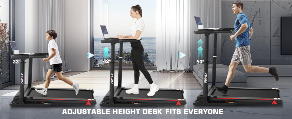 Adjustable height desk fits evryone
