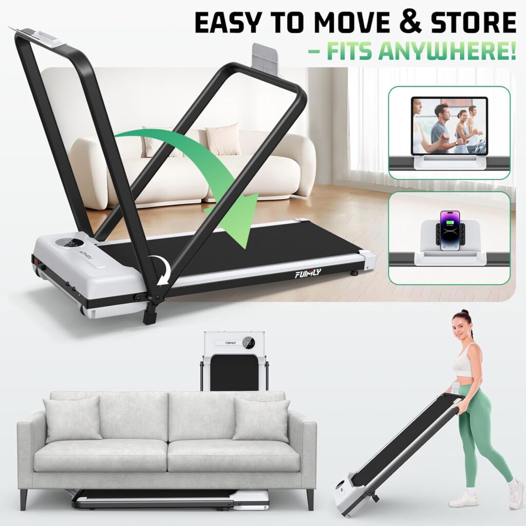 FUNMILY Foldable Treadmill 300lbs Capacity