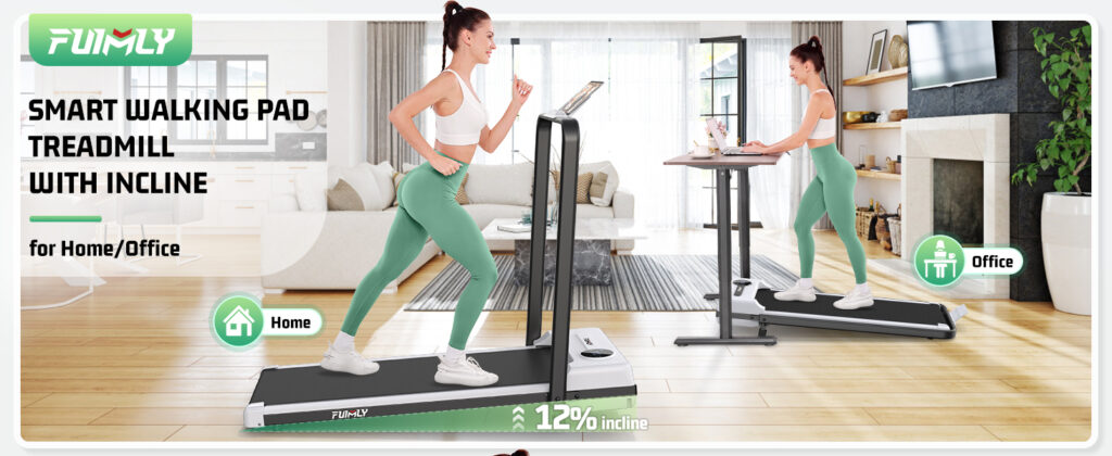 FUNMILY Smart Walking Pad Treadmill with Incline