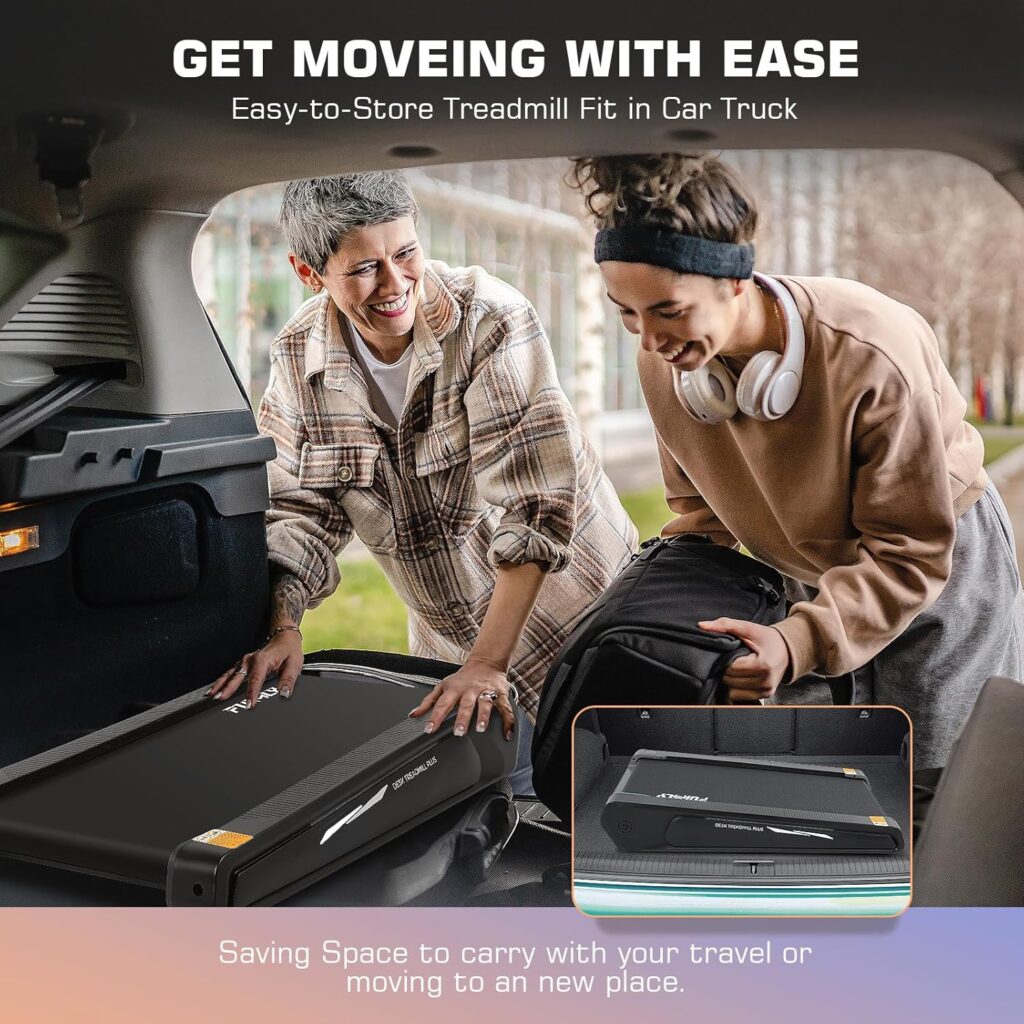 space-saving FUNMILY treadmill with hidden motor design