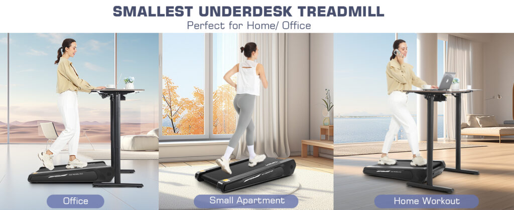 minimalist treadmill with shock-absorbing running belt