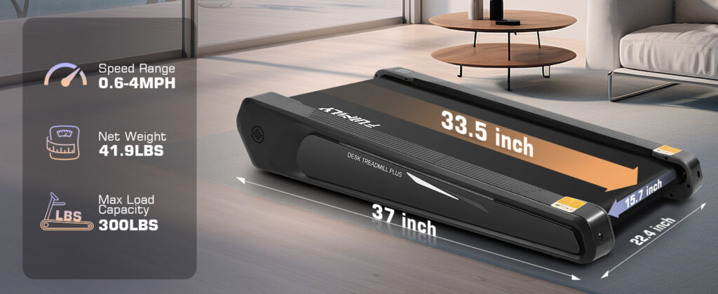foldable home treadmill with 300 lbs weight capacity