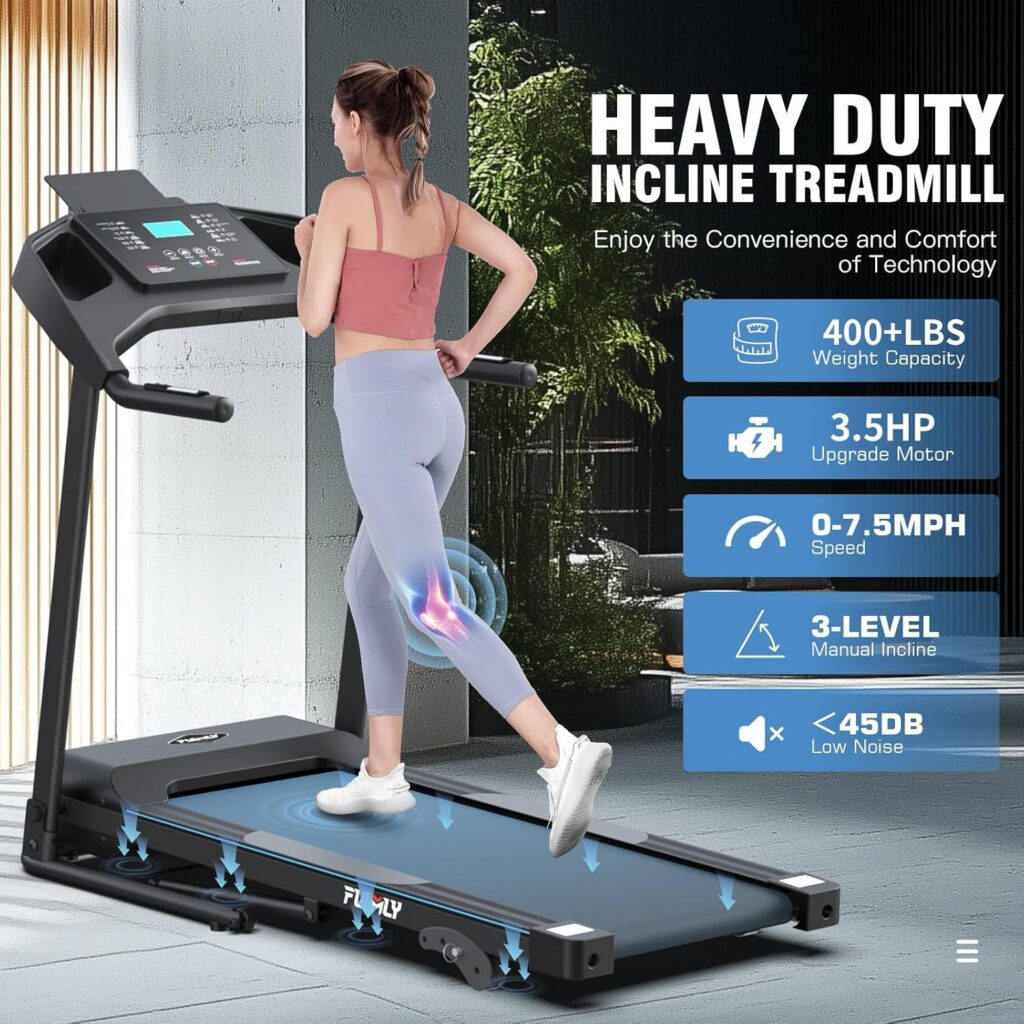 FUNMILY Heavy Duty Incline Treadmill 400 LB