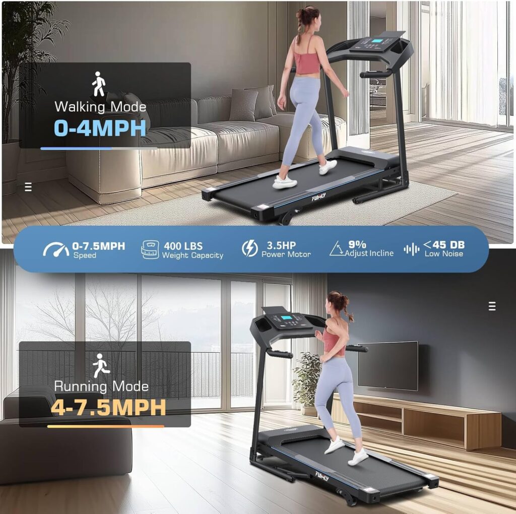 FUNMILY treadmill supporting users up to 400 lbs