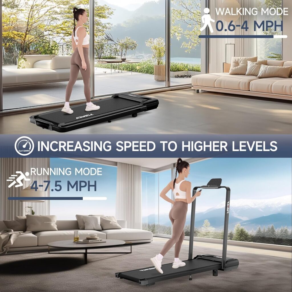FUNMILY treadmill with handlebar and 8 percent incline black model